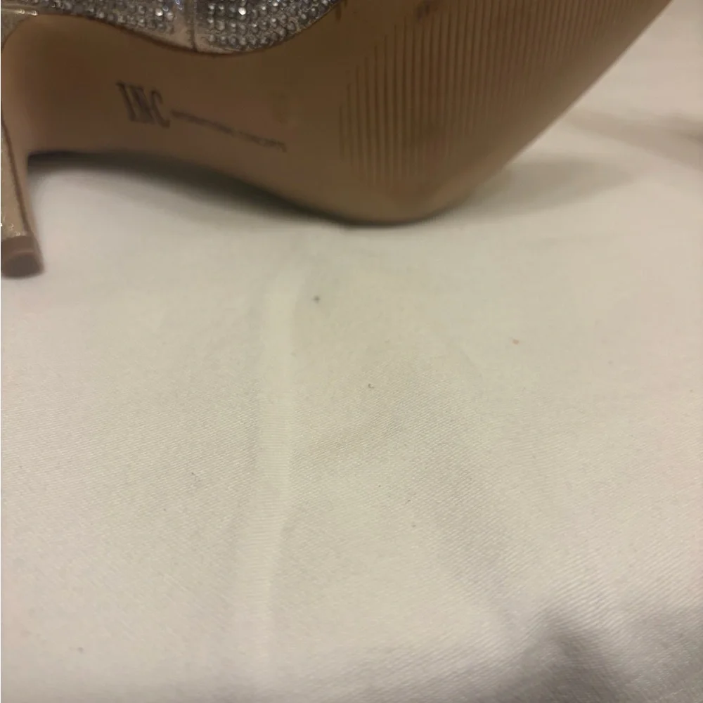 INC International Concepts Women's Glittering Silver Heels